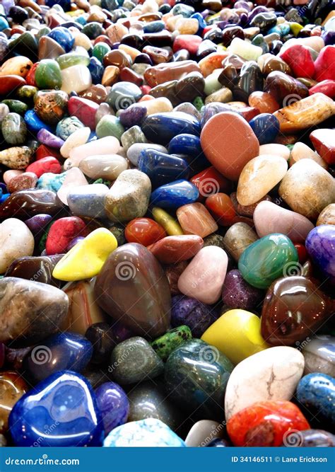 Pile Of Colorful Smooth Rocks Stock Image - Image: 34146511