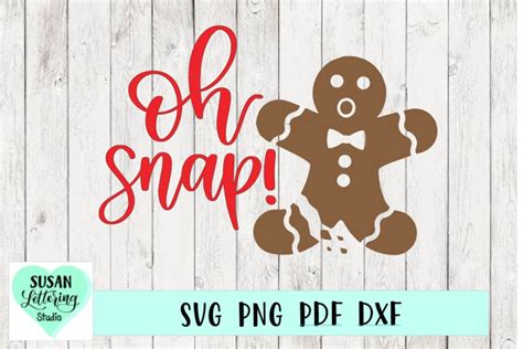 Oh Snap! Gingerbread Man SVG | Broken Gingerbread Boy