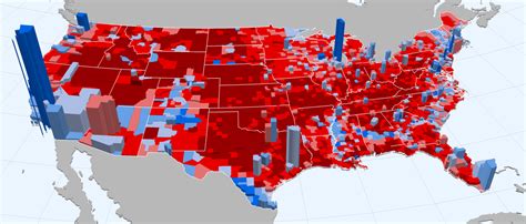 2016 Election in Maps: 3D County Map of Votes – Charted Territory