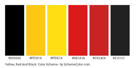 Yellow, Red And Black Color Scheme » Black » SchemeColor.com