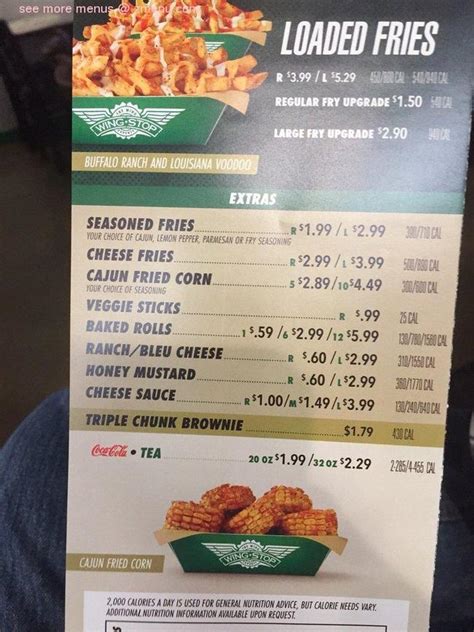 Online Menu of Wingstop Restaurant, Evansville, Indiana, 47715 - Zmenu