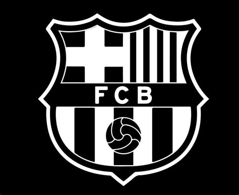 fc barcelone logo symbool zwart en wit ontwerp Spanje Amerikaans ...