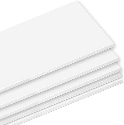 Amazon.com : Mat Board Center, 10 Pack 3/16" Thick White with White Core Foam Core Backing Board ...