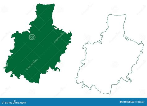 Kolar District Karnataka State, Republic of India, Bangalore Division Map Vector Illustration ...