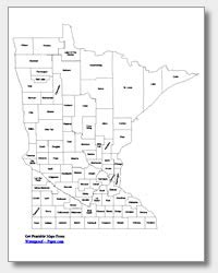 Blank Map Of Minnesota - Agatha LaVerne