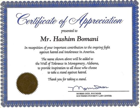 Certificate Of Recognition Wording Copy Certificate In Anniversary ...