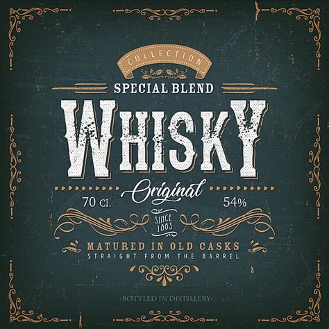 Illustration Of A Vintage Design Elegant Whisky Label Banner Template Download on Pngtree