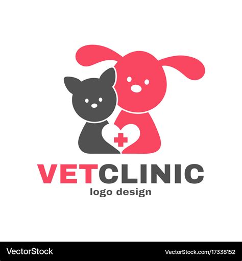 Vetclinic logo design templete vet clinic Vector Image