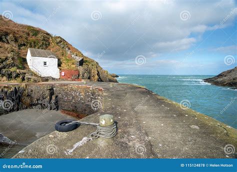 Porthgain Harbour stock photo. Image of english, harbour - 115124878