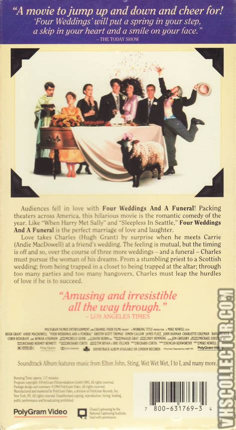 Four Weddings and a Funeral | VHSCollector.com