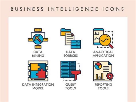 Business intelligence icons 539791 Vector Art at Vecteezy