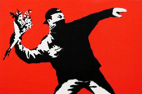 Banksy Advocates for Peace With 'Rage, the Flower Thrower' - A...