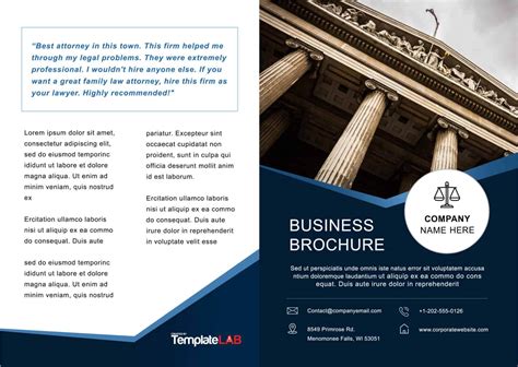 33 Free Brochure Templates (Word + Pdf) ᐅ Templatelab With One Page Brochure Template ...