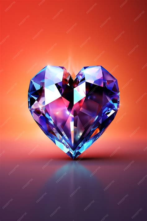Premium Photo | A blue heart shaped diamond