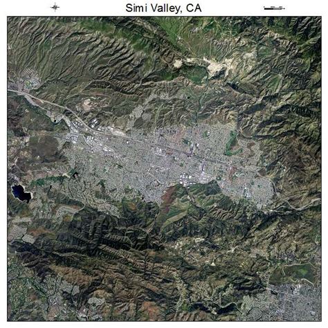 Aerial Photography Map of Simi Valley, CA California