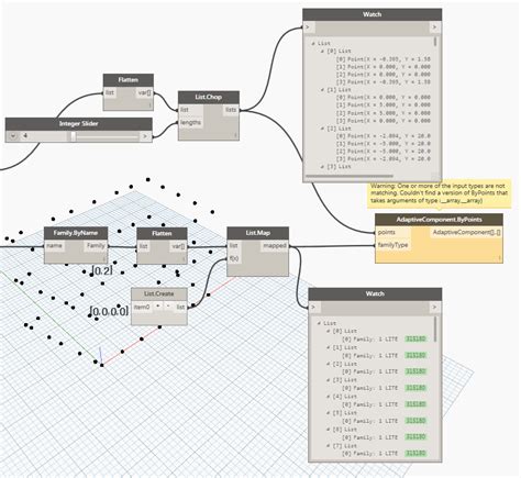 Place different family types into Revit at once? - Lists-Logic - Dynamo