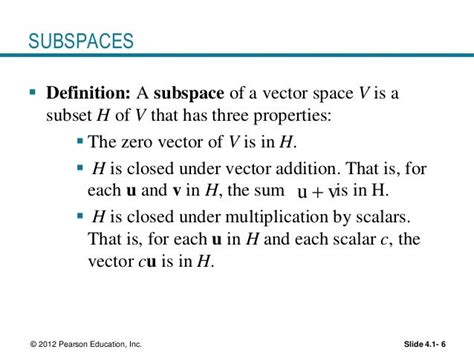 vector space and subspace