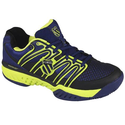 K-Swiss Mens BigShot Tennis Shoes - Navy/Optic Yellow - Tennisnuts.com