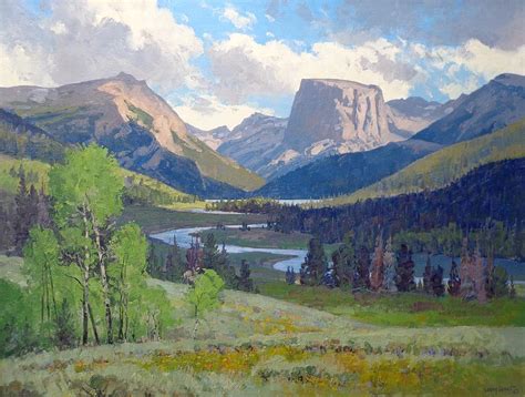 Square Top Mtn.- Wind River Range Wyoming Painting by Lanny Grant