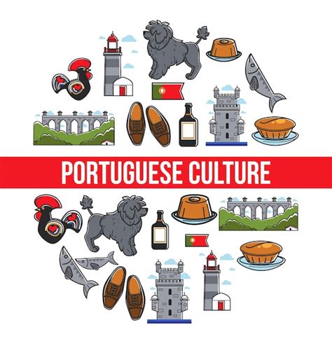 Premium Vector | Travel to Portugal Portuguese culture and symbols traveling and tourism