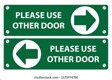 Please Use Other Door Sign On Stock Vector (Royalty Free) 1670974780 | Shutterstock