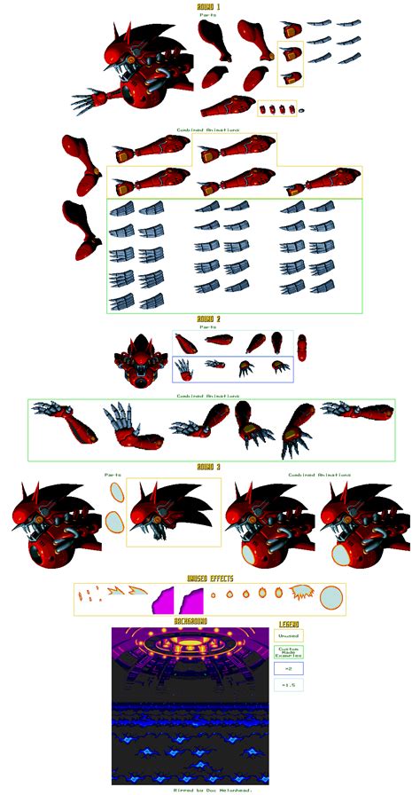 Genesis / 32X / SCD - Knuckles' Chaotix (32X) - Metal Sonic Kai - The Spriters Resource