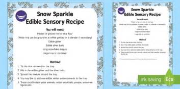 Snow Sparkle Edible Sensory Recipe