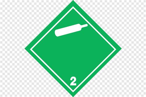 Dangerous goods Paper HAZMAT Class 2 Gases Label, angle, rectangle png | PNGEgg
