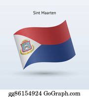 1 Sint Maarten Flag Waving Form Clip Art | Royalty Free - GoGraph