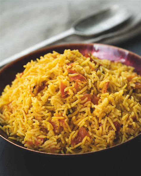 South Indian Nicely Spiced Tomato Rice - Faces Places and Plates