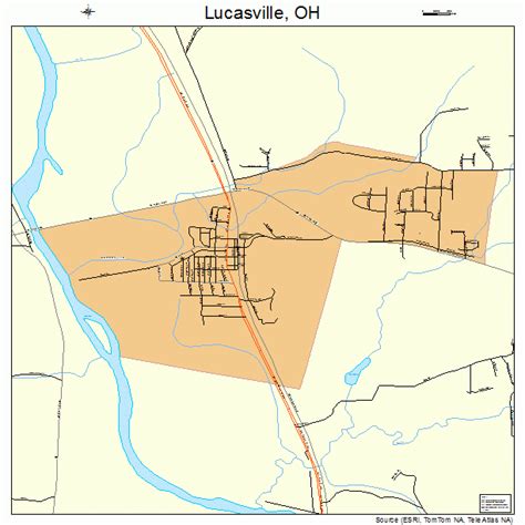 Lucasville Ohio Street Map 3945304