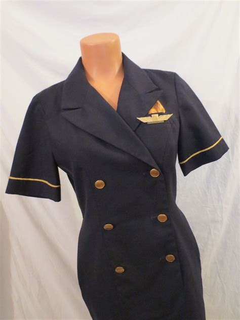 Continental Airlines stewardess uniform with International wings - SOLD $75 | Flight attendant ...