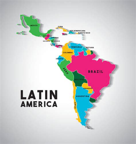 Royalty Free Latin America Map Clip Art, Vector Images & Illustrations - iStock