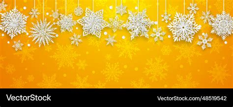 Christmas with paper snowflakes Royalty Free Vector Image