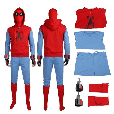 Spider-Man Homecoming Tom Holland Spiderman Outfits Cosplay Costume ...