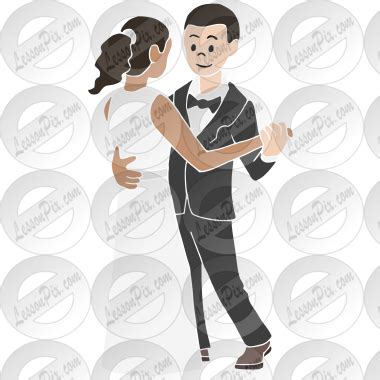 Slow Dance Stencil for Classroom / Therapy Use - Great Slow Dance Clipart