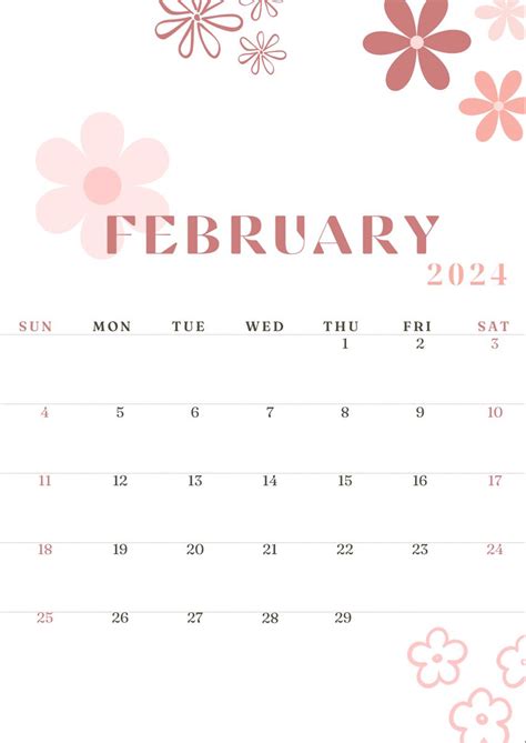 February Calendar 2024, February Calendar, Calendar Background, Study Motivation, Study ...