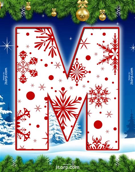 Merry Christmas Free Printable Letter M