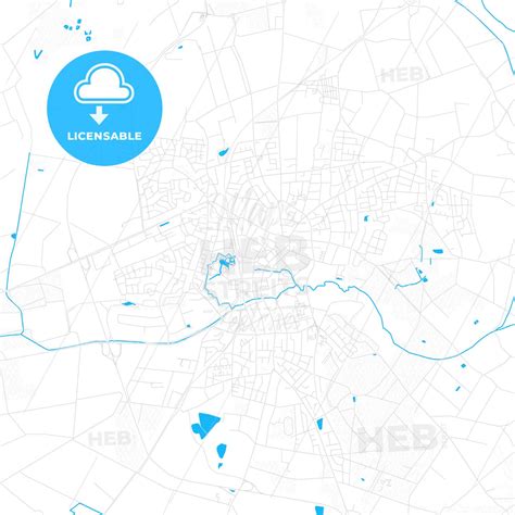 Vechta, Germany PDF vector map with water in focus - HEBSTREITS Sketches in 2022 | Map vector ...