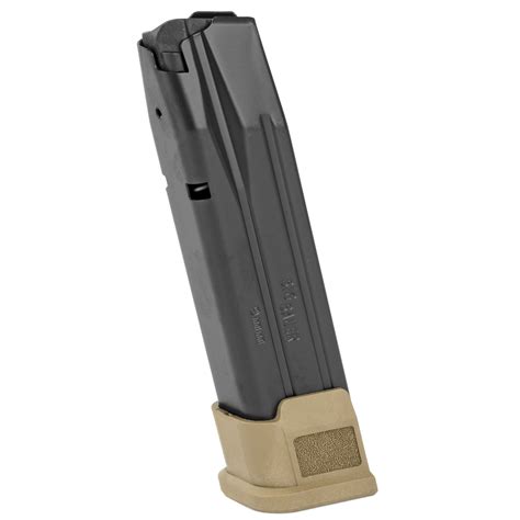 Sig P320 M17 M18 21 round magazine Coyote Tan base orange follower | Pistol Parts Planet