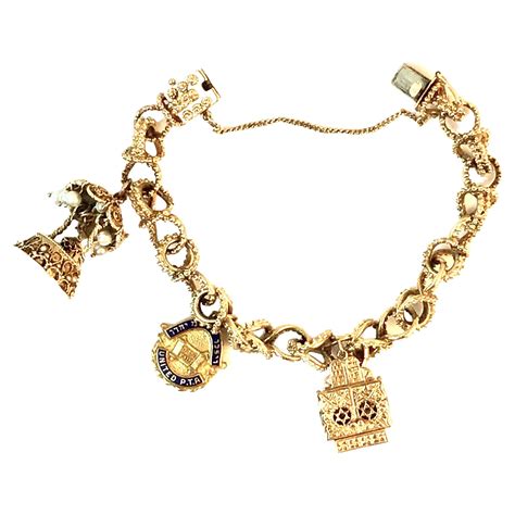 Gold Charm Bracelet at 1stDibs