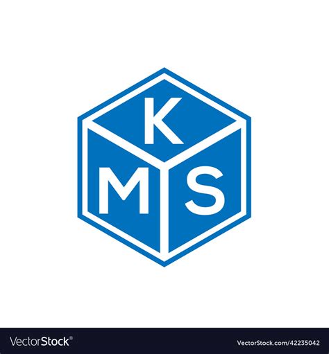 Kms letter logo design on black background Vector Image