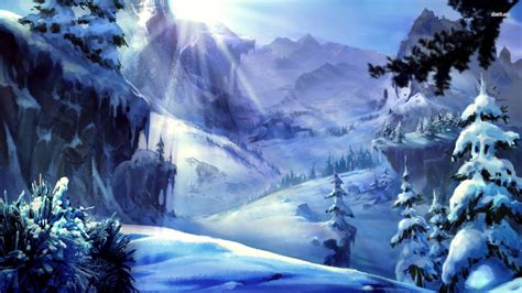 Anime Winter Mountain Wallpapers - Wallpaper Cave