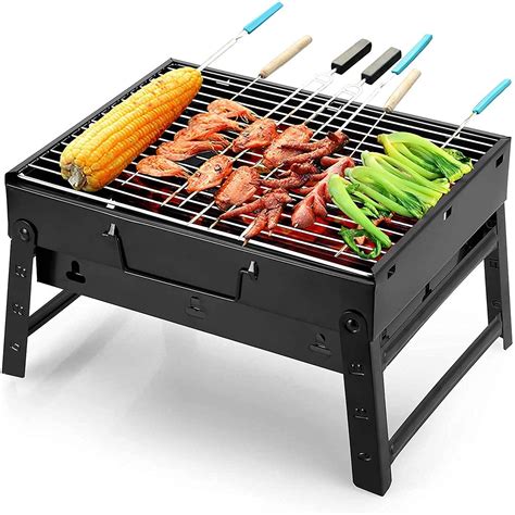 Buy YOURSTY Barbecue Grill Portable BBQ Charcoal Grill Smoker Grill for ...