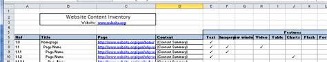 sitemap - What do you include in a site inventory report? - User Experience Stack Exchange