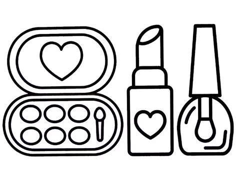 Makeup Coloring Page