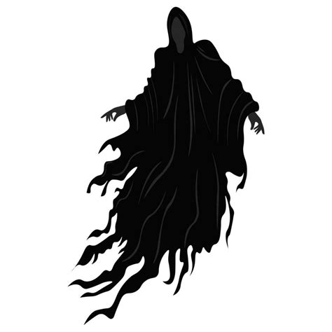 Dark being flies in the air. Creepy scary ghost. Dementor 26553602 ...