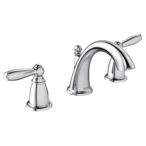 Moen T6620 Brantford Two-Handle Low Arc Bathroom Faucet without Valve (Chrome), Touch On Faucets ...