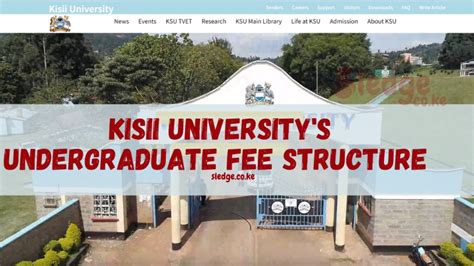 Kisii University's Undergraduate Fee Structure 2024/2025: A ...