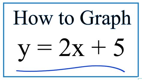 How to Graph y = 2x + 5 - YouTube